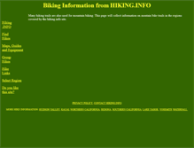 Tablet Screenshot of biking.hiking.info